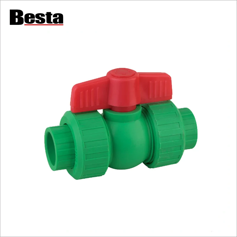 PPR Double Union Plastic Ball Valve